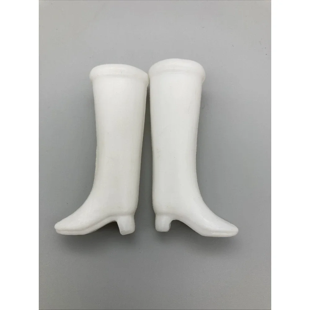 Vintage 1970's Barbie Boots Knee High Boots White 2